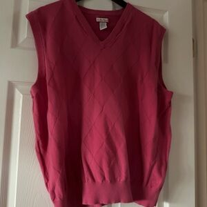 Men’s XL Argyle Pink Golf Sweater Vest